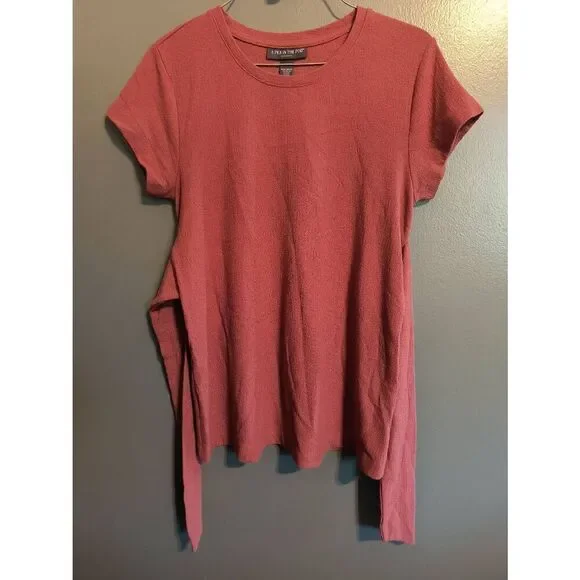 A Pea in the Pod Women's XS Maternity Pink Tie Waist Short Sleeve Top Shirt - Picture 1 of 5